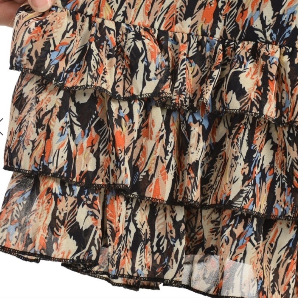 NWT Scully Feather Print Dress Patterned Garment - Picture 5 of 16